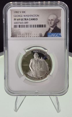 1982 SILVER NGC PF69 Silver Proof George Washington Commemoratives Half Dollar