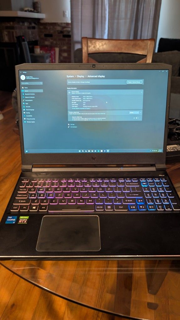 3060 144hz 15.6in Acer Predator Gaming Laptop