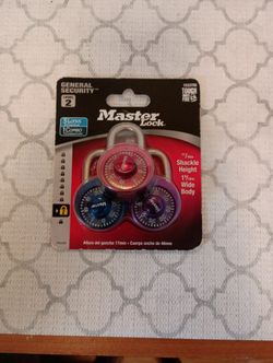 New Sealed Small Master Combinatin Locks Set Of 3