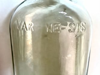 1905-‘10  VAR-NE-SIS  Patent Medicine Bottle, 8.5”, Perfect!