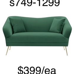 Couch or sofa Iconic Home Ember Loveseat Velvet (BRAND NEW IN A BOX) free delivery and assembly