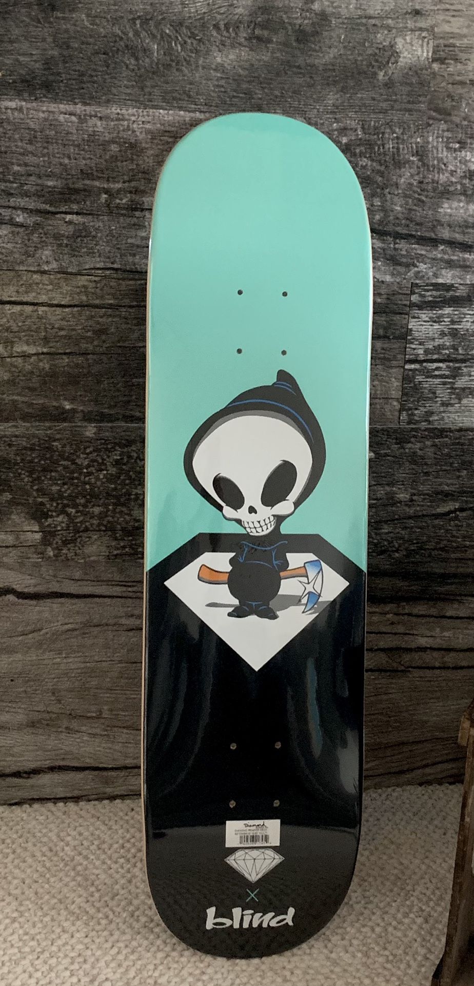 Diamond Supply X Blind Skull Reaper Skateboard 8.25