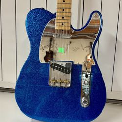 Beautiful Fender J Mascis Telecaster Maple Fingerboard, Bottle Rocket Blue Flake