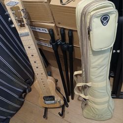 Brand New Solid Ash Lap Steel Guitar, With Case And Stand