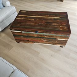 Hand-made Epoxy Top Table/ Chest