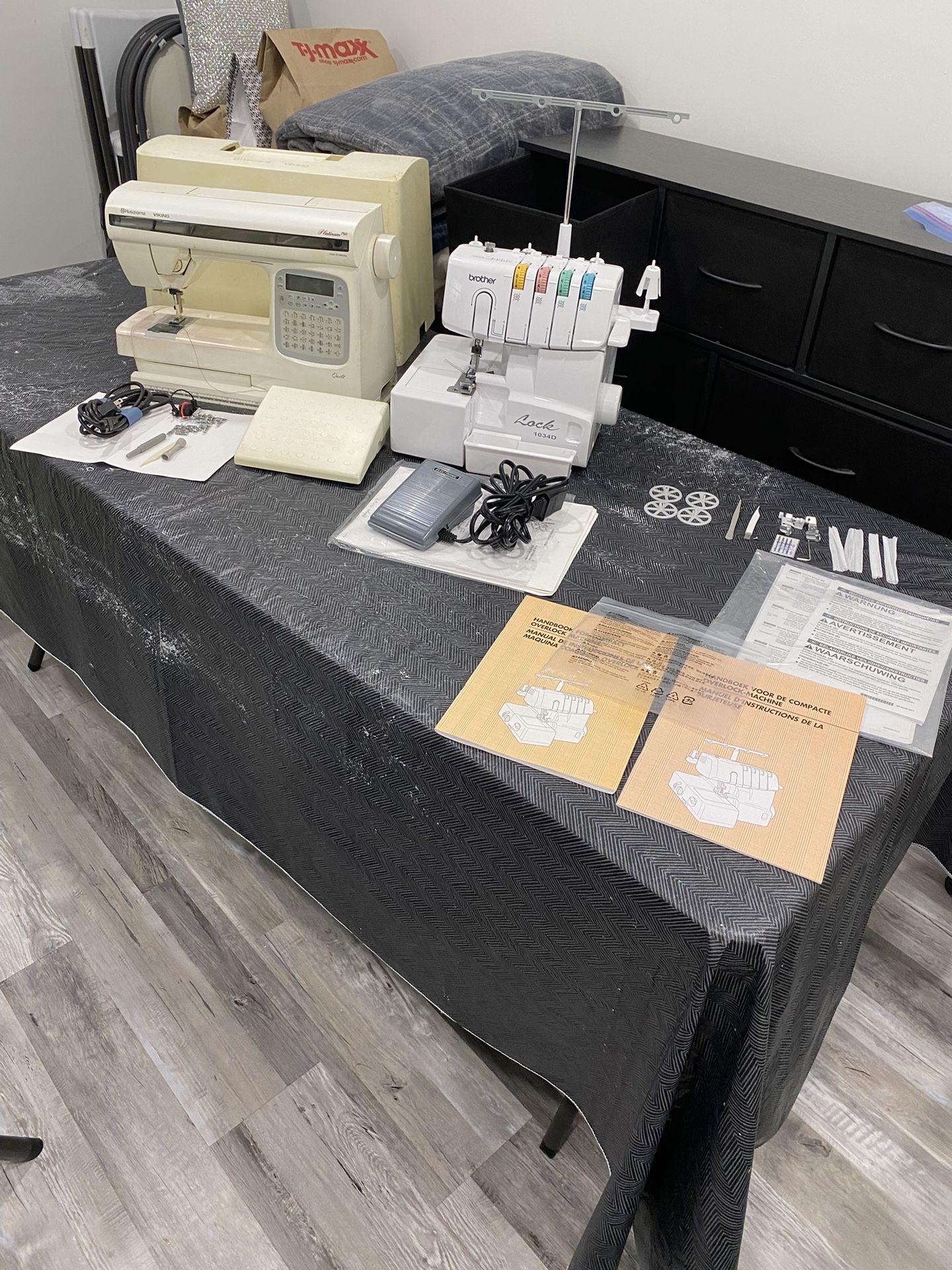 Viking and brothers sewing machine
