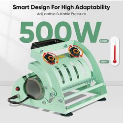 DIY Mug Heat Press, 11-30 Oz Mug Heat Press, Adjustable Temperature + Time + Pressure, for, 27 * 23 Cm Baking Coaster (Green)