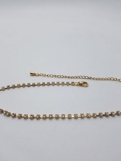 choker necklace Gold White