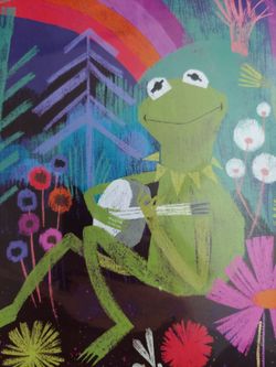 Kermit the frog Rainbow connection framed art