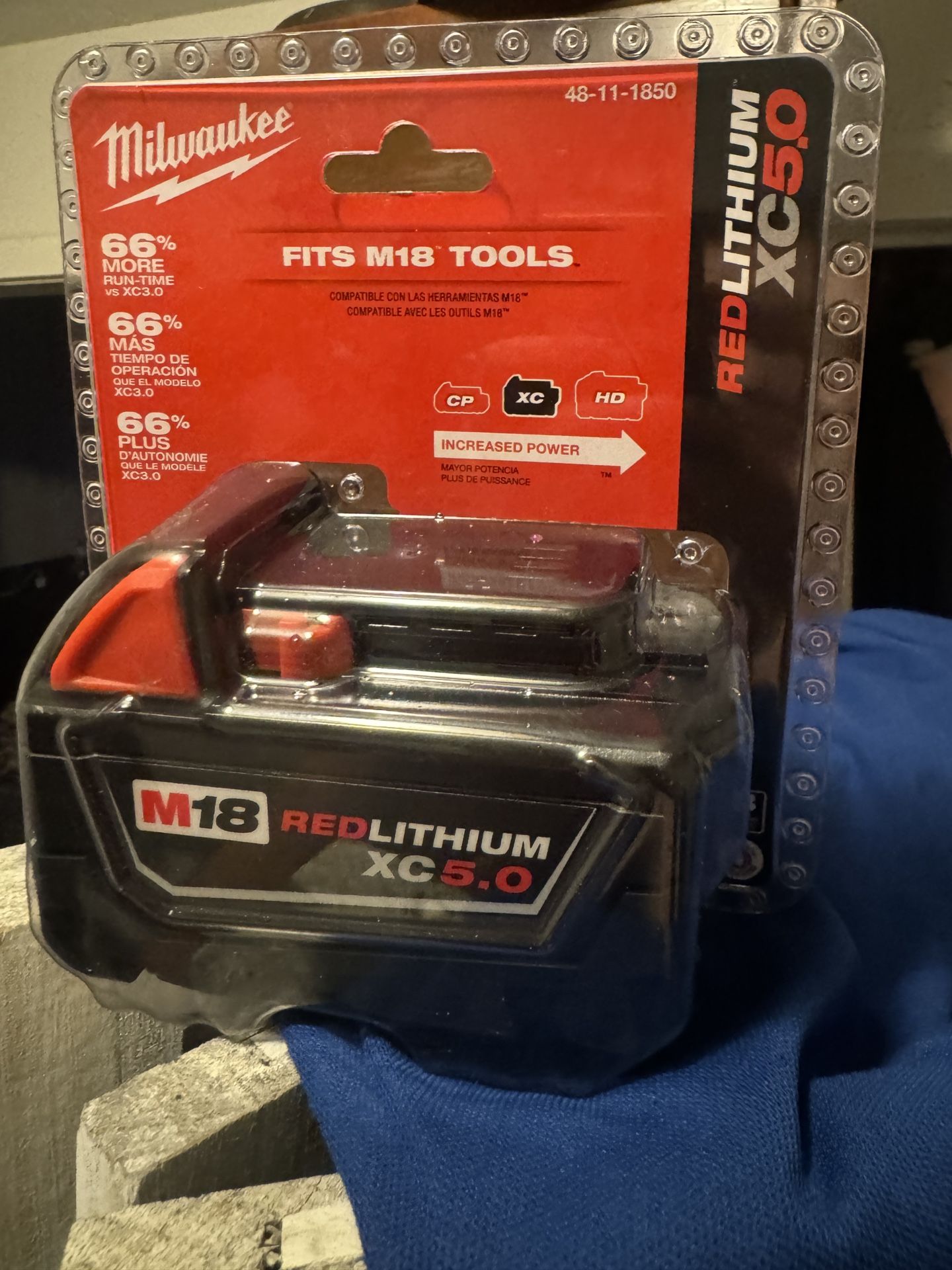 Milwaukee M18 Battery Xc5.0