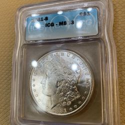 1881 S Morgan Silver Dollar Uncirculated 