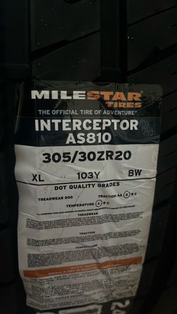 305/30zR20 xL 103y bw tire
