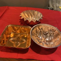 Vintage Copper tone, aluminum Jell-O mold