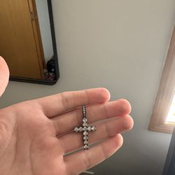 Moissanite Cross Necklace 