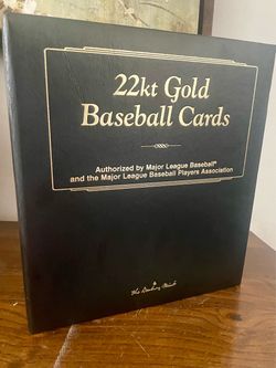 Danbury Mint 22kt Gold Baseball Cards collector's binder set