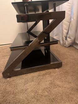 Glass tv stand