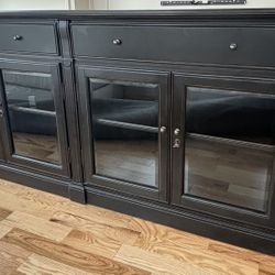 Arhaus Kensington Black Glass Buffet