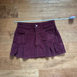 Cute corduroy burgundy skirt