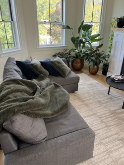 Gray Fabric Sectional Sleeper Sofa (IKEA FRIHETEN)
