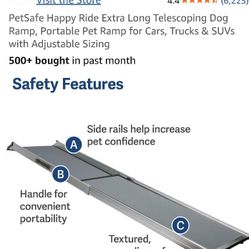 Brand New PetSafe Extra Long Telescoping Dog Ramp – Never Used & In Box