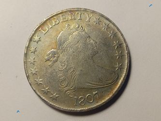 1807 Draped Bust Half Dollar Modern Restrike Coin.