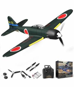 volantexrc RC Plane, 4CH Remote Control Airplane for Beginners & Adults A6M Zero WWII RC Airplane, Aileron, 2.4Ghz, Xpilot Self Righting, One Key Aero