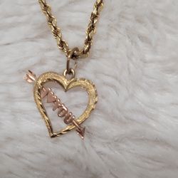 Rope chain  and heart