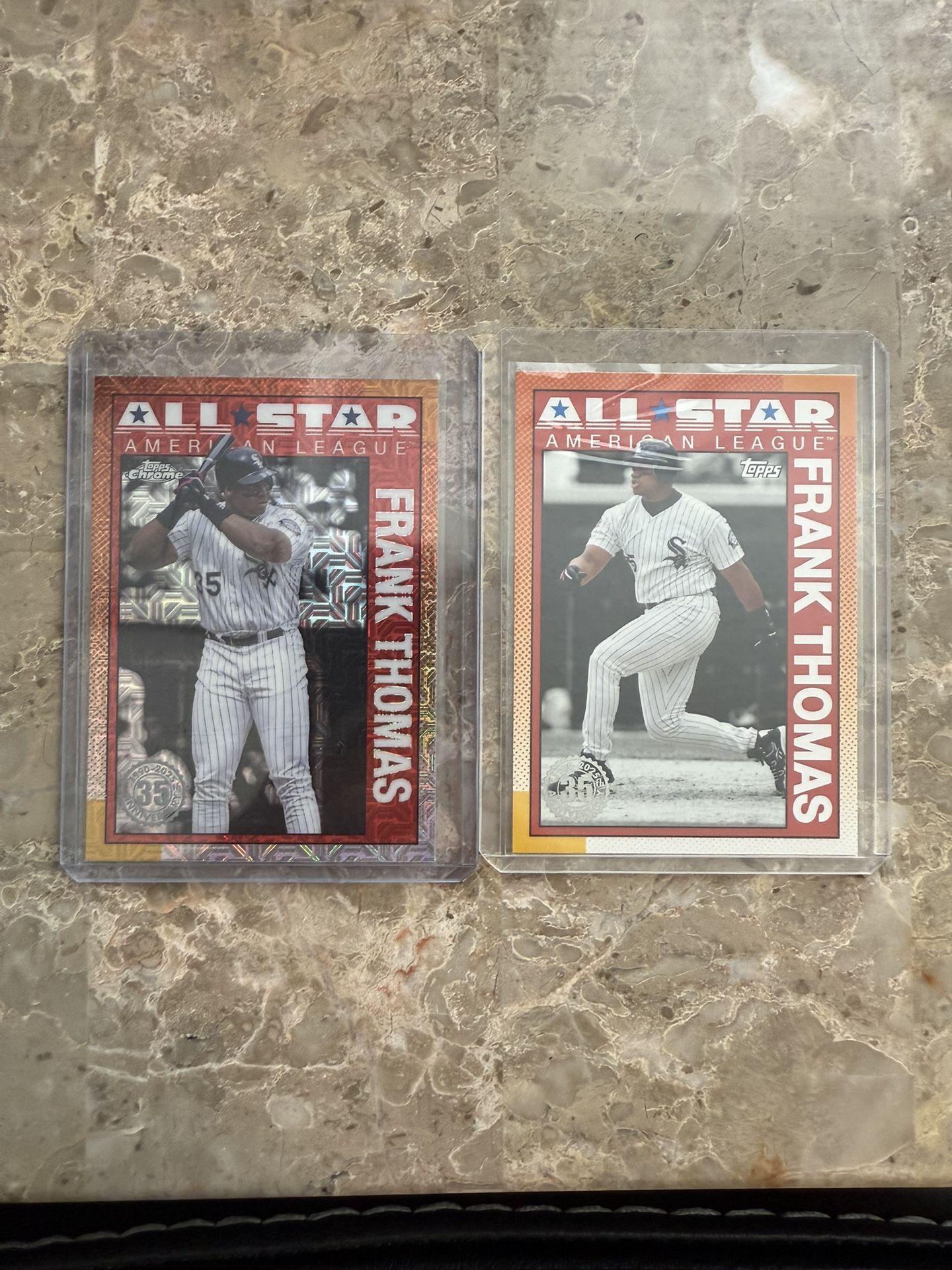 Frank Thomas Topps 35th. All Star Card Lot Of 2 Cards