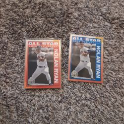 2025 Topps Series 2 NOLAN RYAN (2 Cards) 1980 ALL-STAR BLUE & RED BORDER RANGERS
