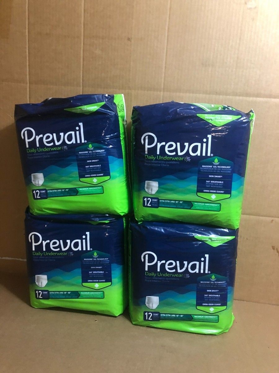 Prevail52%Off Adult Diapers LARGE UNDERWEAR 