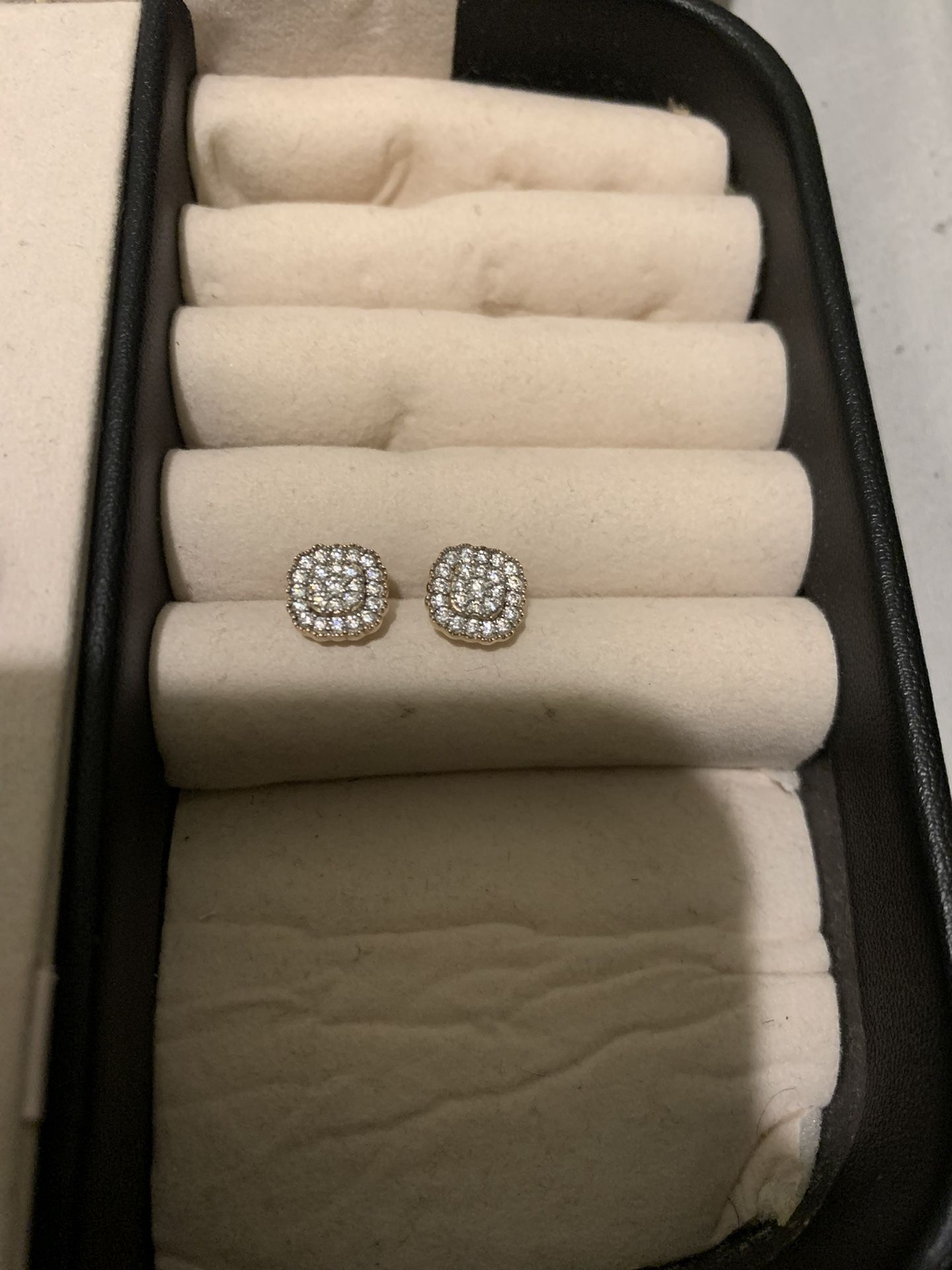 Rose gold lab diamonds earrings