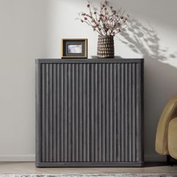 New assembled Buffet Cabinet with Storage Sideboard Accent Modern Credenza with Doors & Shelves Fluted 34.6" Tall Media Console Mid Century Coffee Bar