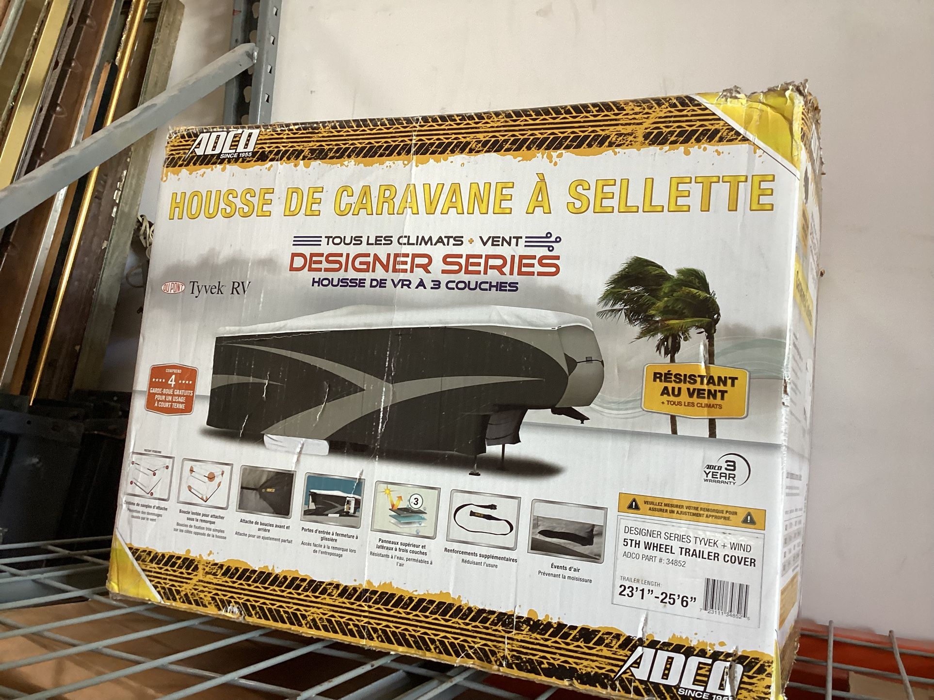 ADCO 34852 DESIGNER SERIES TYVEK WIND 5TH WHEEL TRAILER COVER 23’1” 25’6” NEW CHEAP