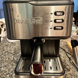 Geek Chef Espresso Machine Coffee Maker, 20 Bar Pump Pressure Espresso & Cappuccino Latte Maker with ESE POD Filter&Milk Frother Steam Wand, 1.5L Wate