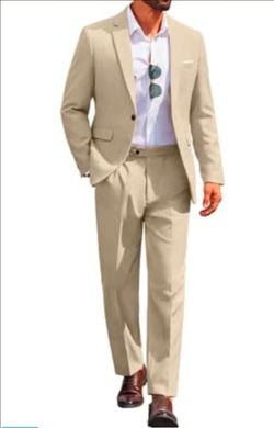 Small Size Men Suits Classic Fit 2 Piece Suit Set One Button Casual Blazer Wedding Bussiness Suit Sepa. Size Small