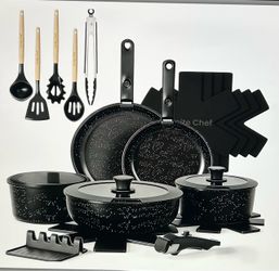 UMITE CHEF 21Pcs Pots and Pans Set