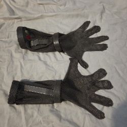 Honeywell Chainex Grey Stainless Steel Mesh Long Cuff Gloves