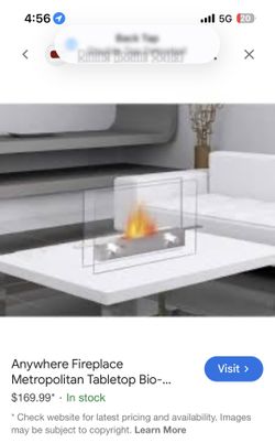 Anywhere Fireplace Metropolitan Tabletop Bio-ethanol Fireplace
