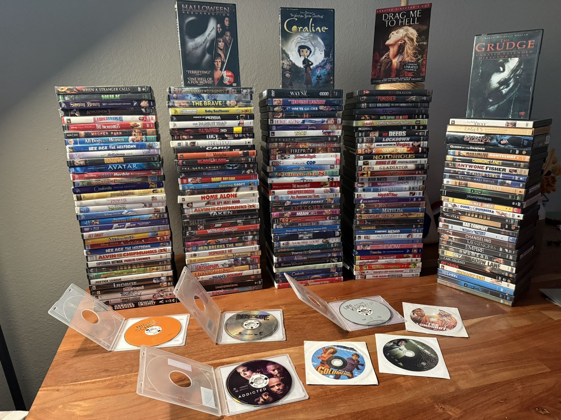 180 DVDs Movie Lot – $70 (NO HOLDS / PICKUP ONLY)