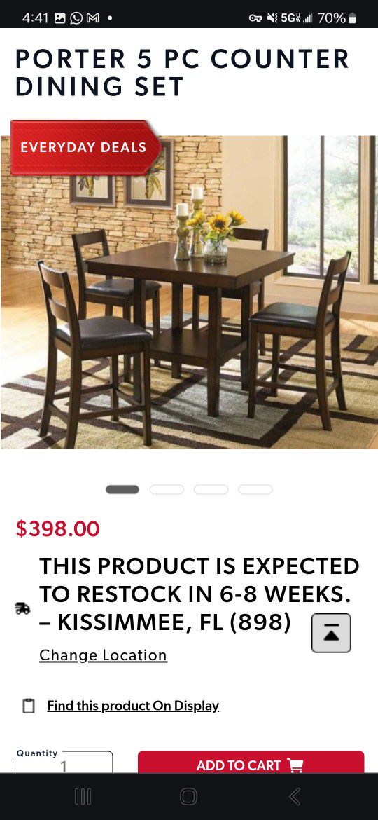 Dining Table w/ 4 Chairs
