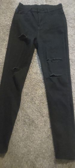 Women's black cut jeans never worn size medium $12