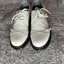 Dr. Martens 1461 Bow Smooth White Leather Oxford Shoes 