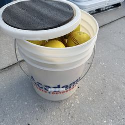 Bucket Of Size 12 Practice Softballs 