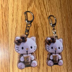 Brand New Hello kitty w /Boba drink key chains $10 each 