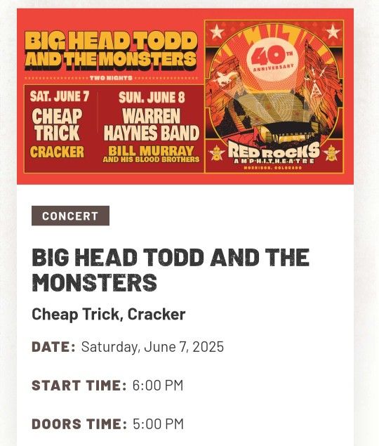 Big Head Todd Tickets