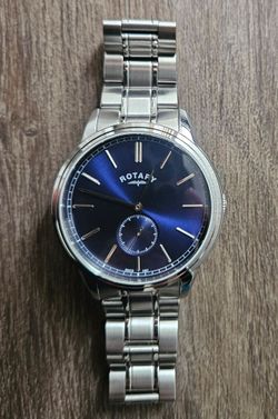 Rotary Men's Luxury Dress Watch Blue Sunray Dial Sapphire - GB05360