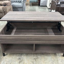 WAMPAT Modern Lift Top Coffee Table with Storage, Wood Living Room Tables with Lift Tabletop in Brown(little scratch inside )