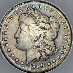 1899 O Morgan Silver Dollar W/ Natural Toning 