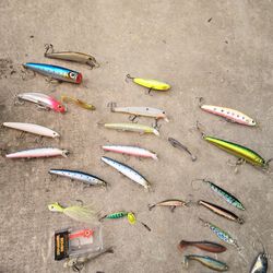 Assorted fishing lures