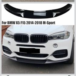 BMW X5 F15 M Sport Front Bumper Lip Splitter 2014-2018 Gloss Black 3PC New